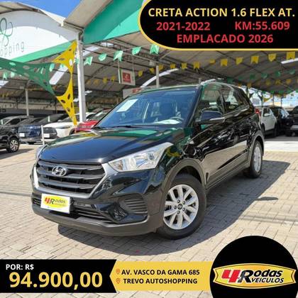 HYUNDAI CRETA 1.6 16V FLEX ACTION AUTOMÁTICO HYUNDAI CRETA 1.6 16V FLEX ACTION AUTOMÁTICO